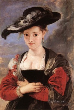  sombrero Pintura - El sombrero de paja barroco Peter Paul Rubens